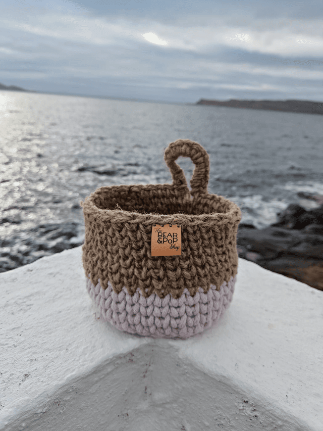 Small Crochet Basket with hook