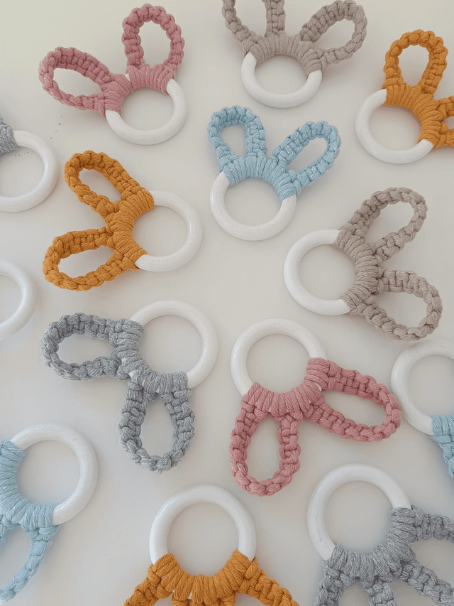 Mini Macrame Bunny Hanger | Easter decoration